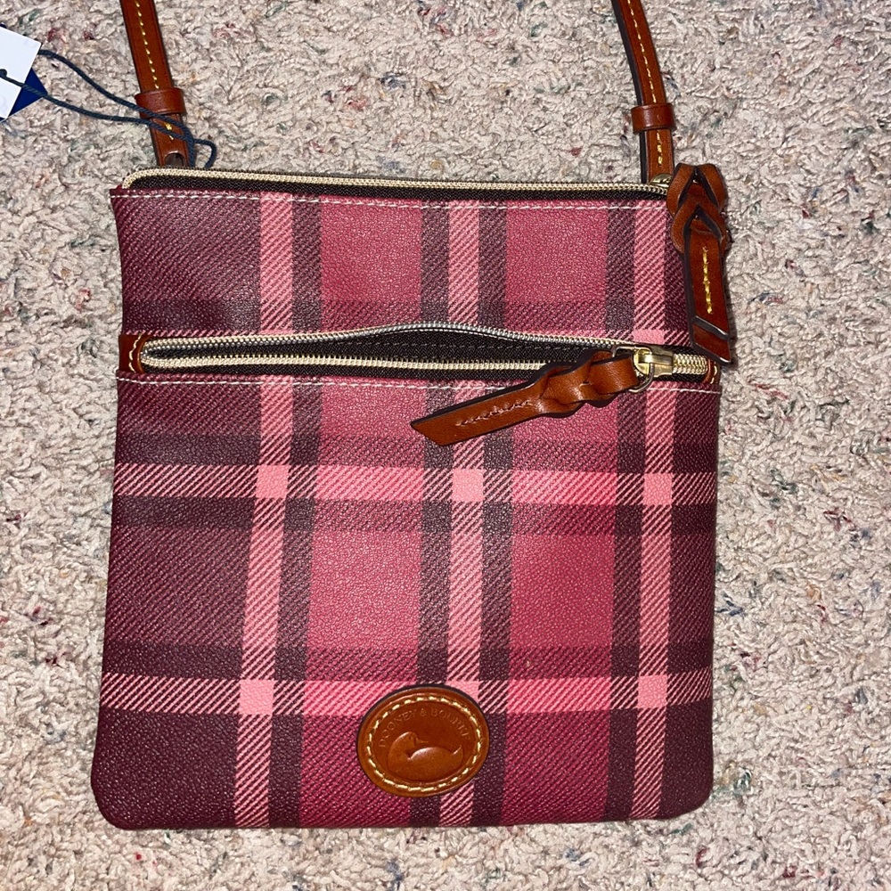 Dooney & Bourke plaid double zip crossbody
